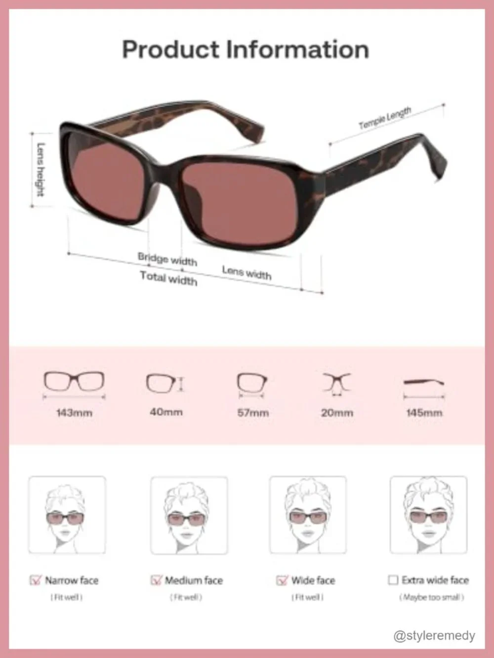 Vintage Square Wrap Around Sunglasses UV Protection